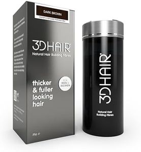 3D Hair Building Fibres 35g Bottle Hair Fibres for Thinning Hair for Women & Men, Hair Powder for Thinning Hair - Make Hair Look Thicker in Seconds with hair filler (Dark Brown)