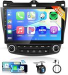 8Core 4+64G Car Stereo for Honda Accord 7th 2003-2007 Wireless Carplay Android Auto,10.1 inch 1280 * 720P IPS Touch Screen Radio, Android/GPS/WiFi/32band DSP Audio/Bluetooth/SWC/Backup Camera