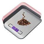 Dejaf Digital Kitchen Scale 5kg/1g Food Scale with Backlit LCD Display and Tare Function Stainless Steel Multi-Function Scale for Food/Kitchen/Oven/Weight/Coffee Scales (Silvery)