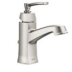 Moen WS84923SRN Conway One-Handle High Arc Bathroom Tap Faucet, Spot Resist Brushed Nickel