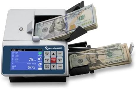 AccuBANKER D700 Multi Currency Duo Automatic Value Counting with 8-Point Counterfeit Bill Detector, Multi-Orientation Bill Feeding, Currency Detection USD & Euro, Commercial Grade