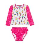 Hatley Girls' Rash Guard Set, Cool Treats, 3-6 Months