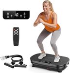 FEIERDUN Vibration Plate Exercise Machine, Vibration Plate for Lymphatic Drainage, Power Plate Vibration Platform for Weight Loss, Toning & Wellness-Black