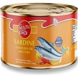 Golden Prize Canned Sardine in Natural Oil with Chili, 200g (Pack of 1)