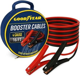 GOODYEAR Heavy Duty Jumper Cables for Car Battery – 4 Gauge 16 ft Booster Cables with Carrying Case for Cars, Trucks, SUVs, Emergency Roadside Kit