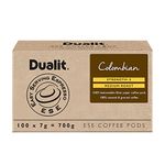 Dualit Colombian ESE Coffee Pods |100 Pack | 100 x 1 | 100 Servings of Premium Ground Caffeinated Coffee in Easy Serving Espresso Paper Pods | Single Origin | Colombian Medium Roast | 15147