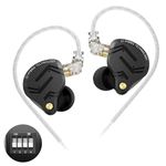 KZ ZS12 PRO X in Ear Monitor IEM Headphones,1DD+5BA Hybrid Wired Gaming Earbuds,KZ Earbuds Earphones,Best in Ear Headphones with 2PIN Cable for Audiophile (Dark Black,Tunable Version, NO Microphone)