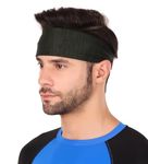 ReDesign Apparels Best Lightweight Headband Workout Sweatbands for Men & Women (One Size, 1pc) Running, Yoga, Cycling, Tennis, Cricket, Badminton | Sports Unisex Hair Band (Micro Dot Green)