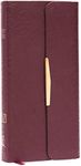 KJV, Checkbook Bible, Compact, Bonded Leather, Burgundy, Wallet Style, Red Letter: Holy Bible, King James Version