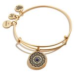 Alex and Ani Path of Symbols Expandable Bangle for Women, New Day Charm, Rafaelian Finish, 2 to 3.5 in, S, Non-Precious Metal, no gemstone