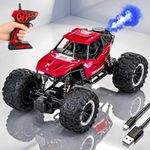 Zest 4 Toyz Remote Control Car Toy for Kids | Mist Spray Effect Rock Crawler Monster Truck Drift RC Car | 100+ft Range 2.4GHz Remote | Rechargeable | Type-C USB | 2WD Off-Road Climbing Racing Car