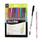 Sakura Gelly Roll Gel Pens - Medium Point Ink Pen for Journaling, Art, or Drawing - Assorted Colored Ink - 10 Pack