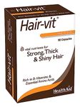 HealthAid Hair Vitamins for Hair Growth with Essential Vitamins and Minerals, 90 Capsules, Pack of 1