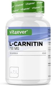 L-Carnitine - 180 capsules végétaliennes - Fortement dosé avec 3000 mg par portion journalière - Premium : 100% L-Carnitine Tartrate sans additifs - Végétalien