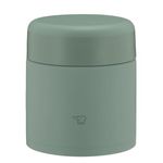 ZOJIRUSHI SW-KA30-GM Mahobin Stainless Steel Thermal Soup Jar, Lunch Jar, Seamless 10.1 fl oz (300 ml), Matte Green, Integrated Lid and Seal, Easy to Clean, Only 3 Pieces