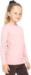 Girl's Long Sleeve Crew Neck Top Light Pink Medium