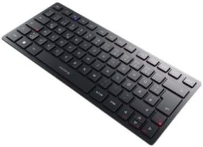 CHERRY KW 9200 Mini Compact Multi-Device Keyboard for up to 4 Devices, Spanish Layout (QWERTY), Connection via Bluetooth, Radio or Cable, Black