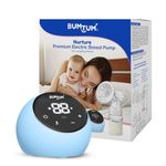 Bumtum Nurture Premium Electric Breast Pump For Mothers with 1 Phase Pumping, 9 Level Suction Mode, Soft Silicone Cushion, Rechargeable Battery, 2 pcs Breast Pads