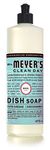 Mrs. Meyer's Clean Day Dish Soap, Cruelty Free and Biodegradable Dishwashing Liquid, Basil Scent, 474 ml Bottle