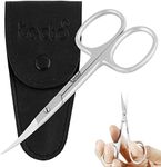 Tecto Professional Nail Scissors, Stainless Steel Manicure Scissors,Cuticle Scissors, Multi-Purpose, Eyelashes, Eyebrow, Toenail for Women and Men (Curved Nail Scissor)