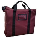 Briefcase Style Locking Document Bag (Burgundy)