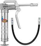 Slippery Pete Mini Pistol Grip Grease Gun. Heavy Duty Design for 3oz Cartridges. 12" Flexible Hose and 5" Rigid Extension Pipe