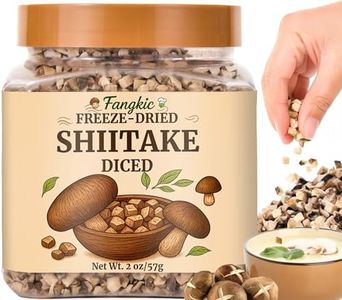 2OZ Freeze-Dried Shiitake Mushroom Granules (5mm) – Ready for Cooking, Soup, Ramen, Risotto, Pasta, Pizza, Omelets, Rehydrate or Snack
