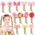 NAKAS 3 Piece Spring Telephone Wire Hair Band Set for Kids – Elastic Spiral Hair Ties with Cute Cartoon Designs for Braids and Ponytails, Multicolor Gift Set Ideal for Girls