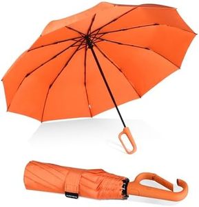 TUMAAOTU Umbrella with Novelty Carabiner Handle, Travel Umbrellas for Rain Windproof Compact, Small Folding Umbrella for Travel, Strong, Durable, Automatic Open Close, 10 Reinforced Fiberglass Ribs,