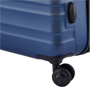 Amazon Basics Hardside Luggage Set, 3-Piece – Expandable, Navy Blue