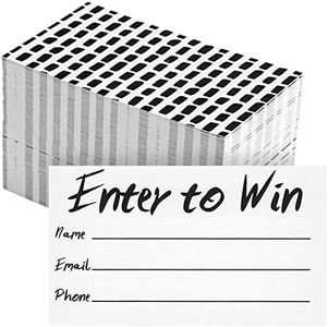 Juvale 200-Pack Enter to Win Cards, 3.5x2 White Entry Form Raffle Tickets Slips for Fairs, Contests, Ballots, Carnivals, Drawings, Auction Events, Prize Games, Fundraisers