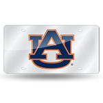 NCAA Auburn Tigers Laser Cut License Plate, Silver