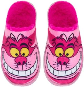 Disney Pantoufles Cheshire en forme de chat pour femmes, adolescentes, filles - Doublure chaude, multicolore, 38 EU