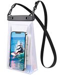 IPX8 Floating Waterproof Phone Pouch, [Expandable Space] Large Float Waterproof Bag, Clear Phone Dry Bag Case with Adjustable Lanyard for iPhone Samsung Google Up to 7.0''Waterproof Phone Pouch