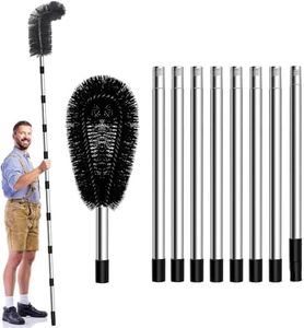 Gutter Cleaning Tools,10.5 feet Long Gutter Cleaning Brush Roofing Tool from The Ground,Gutter Cleaner Ability to Easily Clear roof Leaves,Debris,Gutter,Hanging Light