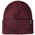 FURTALK Womens Knit Beanie Hat Acrylic Winter Hats for Women Men Soft Warm Unisex Cuffed Beanie Dark Red