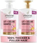 Pantene Shampoo And Conditioner Set, Hair Thickening Products For Women - Volume Shampoo And Hair Conditioner VALUE PACK 2 x 1000ml Pump Bottles