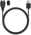 Zitel ® Charger Compatible With Garmin Venu 3, Venu Sq Music, Venu 2, Venu 2 plus, Venu 2S - USB Charging Cable With Dust Plug - Black