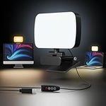 RealPlus Conference Video Light, Clip-on Laptop Light with 120 LEDs and 3 Light Modes, 10-Level Brightness Adjustment, Dimmable Light 3000K-6500K for Laptop, Computer Monitor, Zoom/YouTube/TikTok