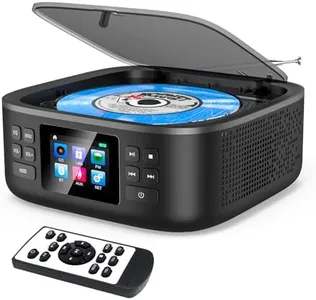 Bluetooth CD Player Portable,Desktop Boombox CD Player with Bluetooth Music Portable CD Player FM Radio & Bluetooth Speaker,LED Screen,Built-in Dual Speakers Support USB/AUX Headphone Jack for Home