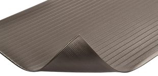 Notrax 410 Airug® 3' x 12' x 3/8" Anti Fatigue Mat, Enhanced Slip Resistance with Beveled Edges and Ribbed Surface, Ideal for Industrial and Commercial Workplaces, Black, 410S3312BL