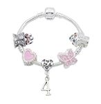 4th Birthday Silver Plated Charm Bracelet for Girls with Gift Box (16)