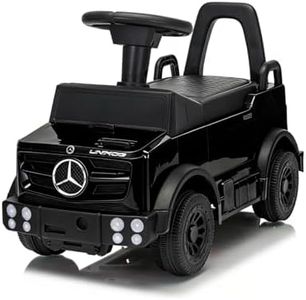 HEIMILI Mercedes-Benz Unimog Licensed Kids Push Car, Toddler Ride On Toy with Anti-Slip Wheels & Safety Bumper Guards, Foot to Floor Toy for Indoor & Outdoor (Black)