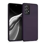 kwmobile Case Compatible with Samsung Galaxy A52 / A52 5G / A52s 5G Case - Soft Slim Metallic TPU Silicone Cover - Metallic Berry