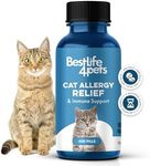 Cat Allergy Relief & Immune Support - Natural Relief for Seasonal Allergies, Itching, Sneezing, Congestion, Runny Nose, and Feline Respiratory Infections - 400 Small, Odorless, Tasteless Pills