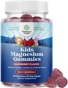 Natures Craft Relaxing Calm Magnesium Gummies for Kids - Great Tasting Kids Magnesium Gummies for Nerve Bone and Muscle Health Calm Gummies for Kids Wellness with 85mg per Serving Elemental Magnesium