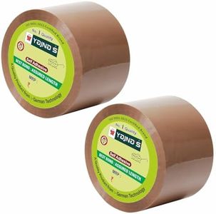 YAJNAS BOPP Packaging Tape | 48 mm x 50 Meter (2 Inch x 50 Meter) | Packing Tape Rolls, Heavy Duty Tape, Cello Tape for Packaging, Decorating & DIY- 50 Micron, Brown, Pack of 2