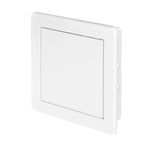 Awenta 150 x 150 mm Plastic Access Panel Door - White Opening Flap Cover Plate - Inspection Hatch - Door Latch - Concealed Hinge - Removable Door - Paintable Smooth Surface (6 x 6 Inches)