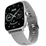 Noise Quad Call 1.81" Display, Bluetooth Calling Smart Watch, AI Voice Assistance, 160+Hrs Battery Life, Metallic Build, in-Built Games, 100 Sports Modes, 100+ Watch Faces(Silver Grey)