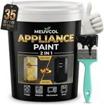 Meuvcol Appliance Paint, 35 Floz Black Appliance Epoxy Paint For Metal & Plastic Surface, Touch Up Coating For Refrigerator, Dishwasher, Washer, Microwave, Rust Preventative Coating With Tool